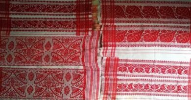 Assam Gamosa – Hand Woven plain Weaved Texture